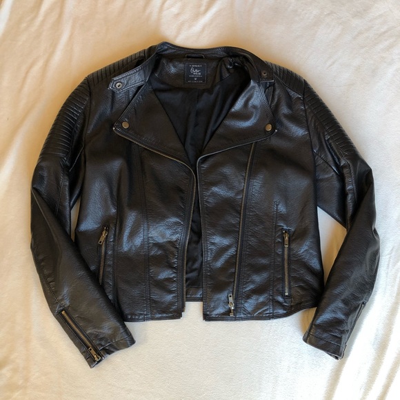 Cotton On Jackets & Blazers - Black Faux Leather Jacket